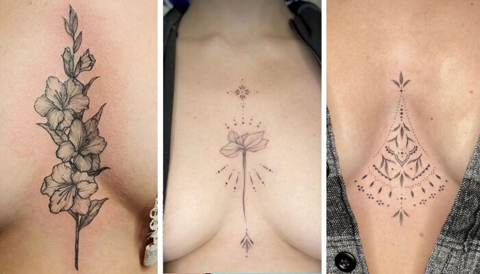 Sexy Tattoos Between the Breasts Explained with Inspiration - She So Healthy